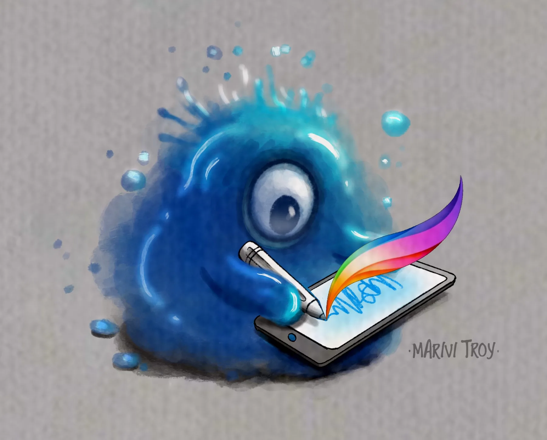 Ilustración de Dibujar, aquí